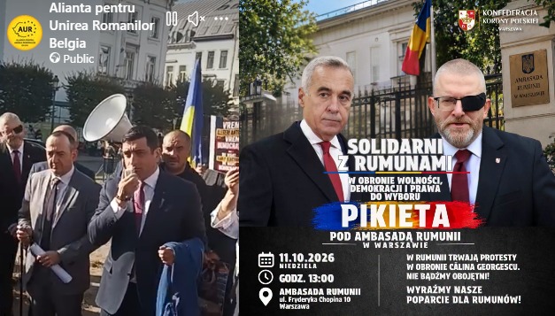 George Simion a participat la un miting de solidaritate cu Călin Georgescu la Bruxelles
