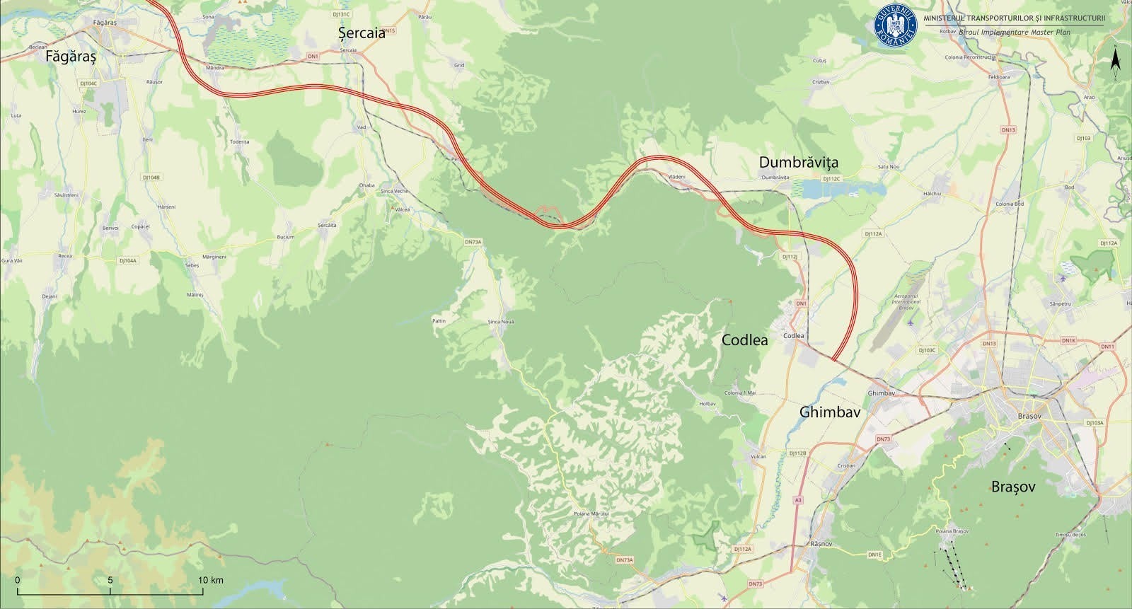 Guvernul a aprobat indicatorii tehnico-economici pentru Autostrada Brașov-Făgăraș