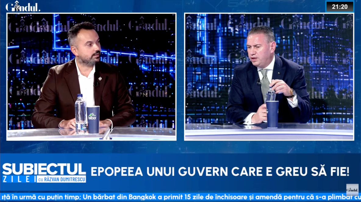 Tensiuni politice pe platoul Gândul: Ben Oni Ardelean și Fabian Radu se acuze pe tema crizei de guvernare