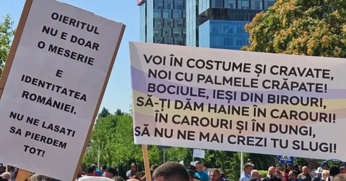 Protest masiv de agricultori în Piața Victoriei: 15 revendicări adresate Guvernului