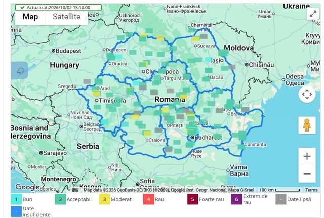Noile indicii de calitate a aerului sunt disponibile pe platforma calitateaer.ro și în aplicația mobilă