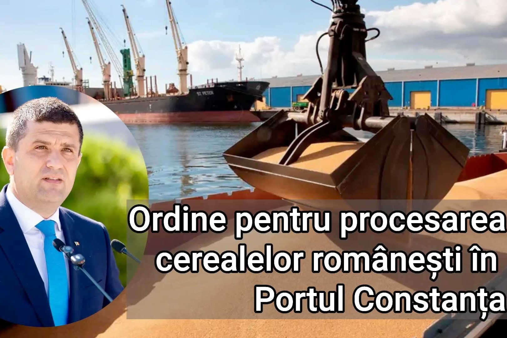 Radu Miruță impune programarea transporturilor de cereale către Portul Constanța
