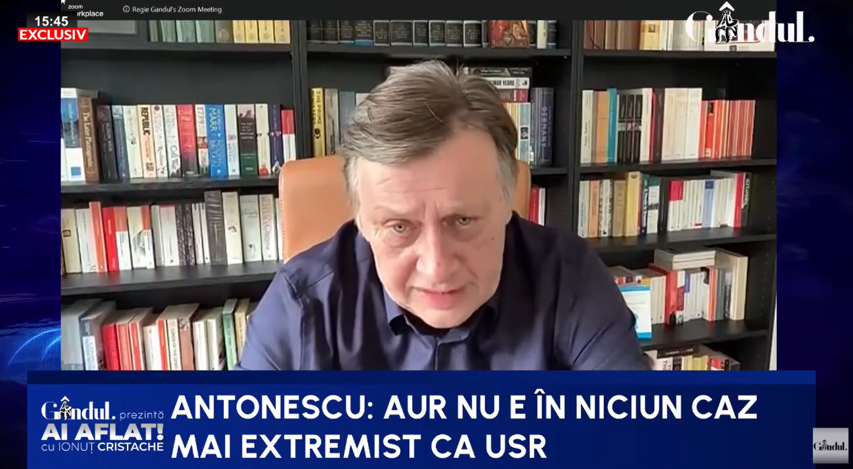 Crin Antonescu: AUR nu este mai extremist decât USR și nu poate fi ignorat de putere