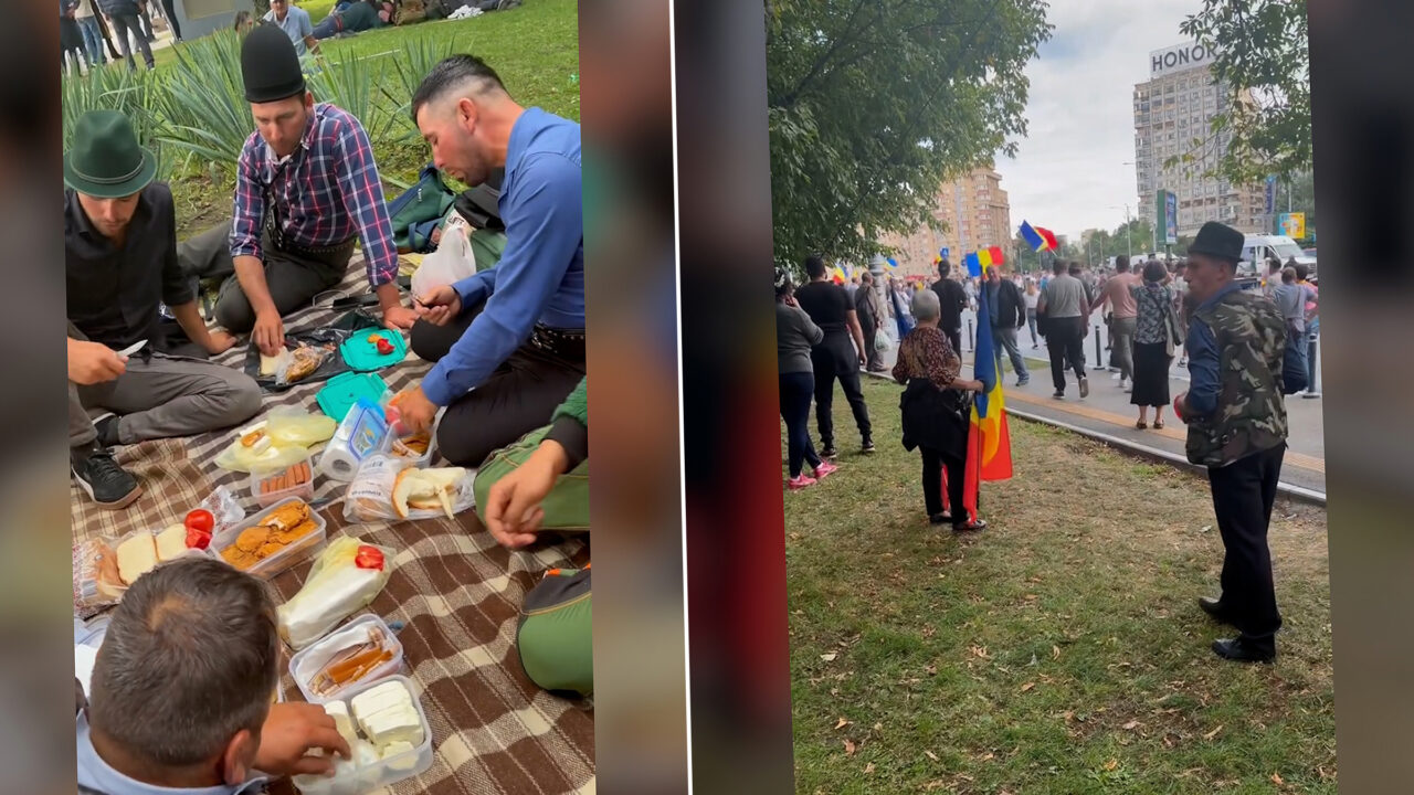 Protest de lungă durată în Piața Victoriei: Ciobanii au organizat un picnic în fața Guvernului
