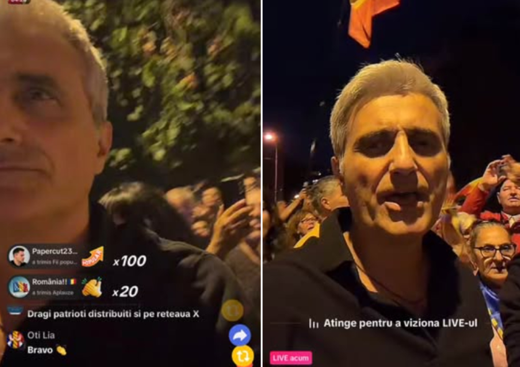 Estimări privind câștigurile jurnalistului Robert Turcescu în timpul live-ului de la protestul pentru Călin Georgescu