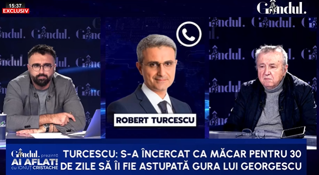 Robert Turcescu susține că arestarea lui Călin Georgescu a blocat un turneu național de lansare a unei cărți