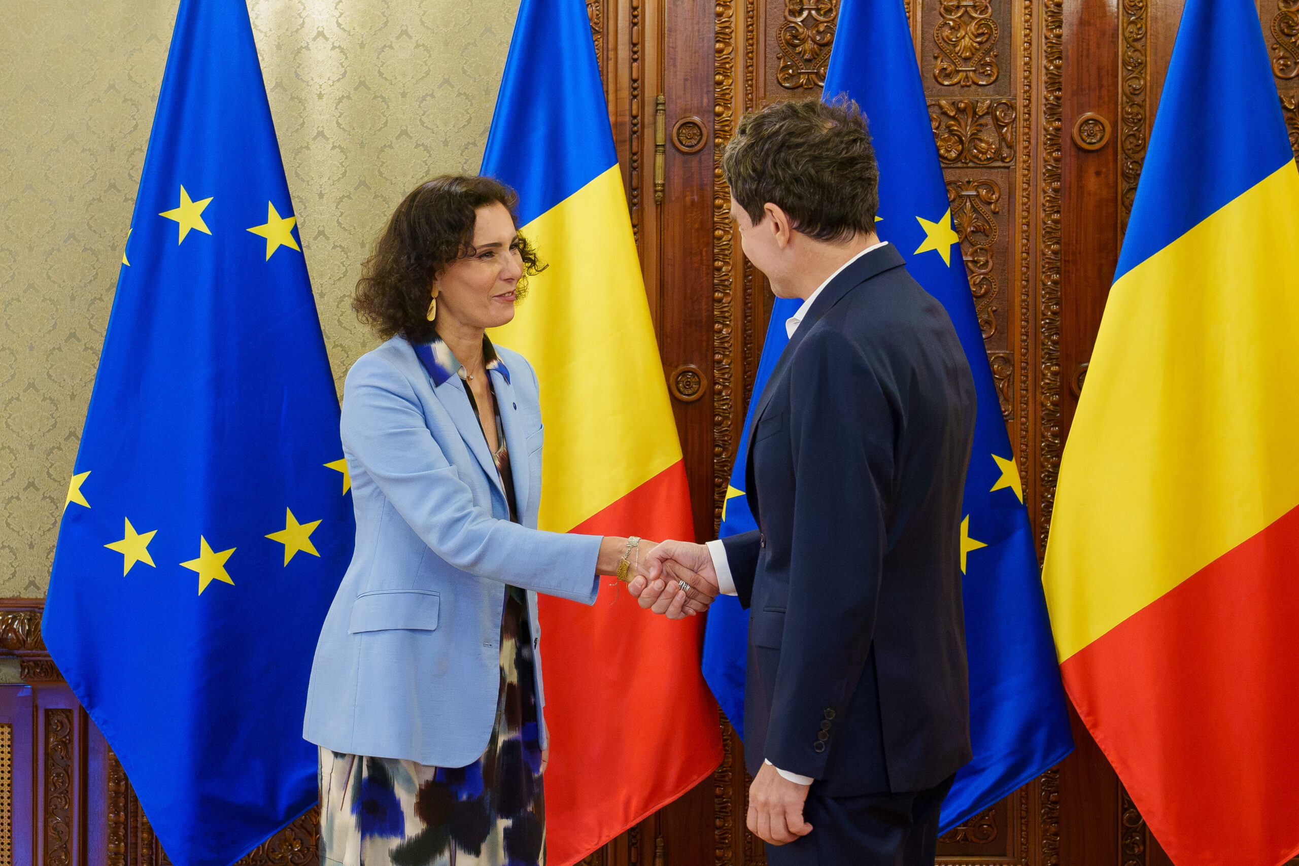Hadja Lahbib în vizită oficială în România pentru gestionarea situațiilor de criză